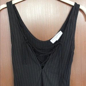 Project Social T Cropped Lace-Up Tank